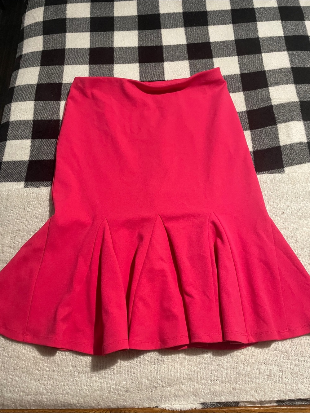 Women’s Hot Pink Flared Hem A-Line Skirt